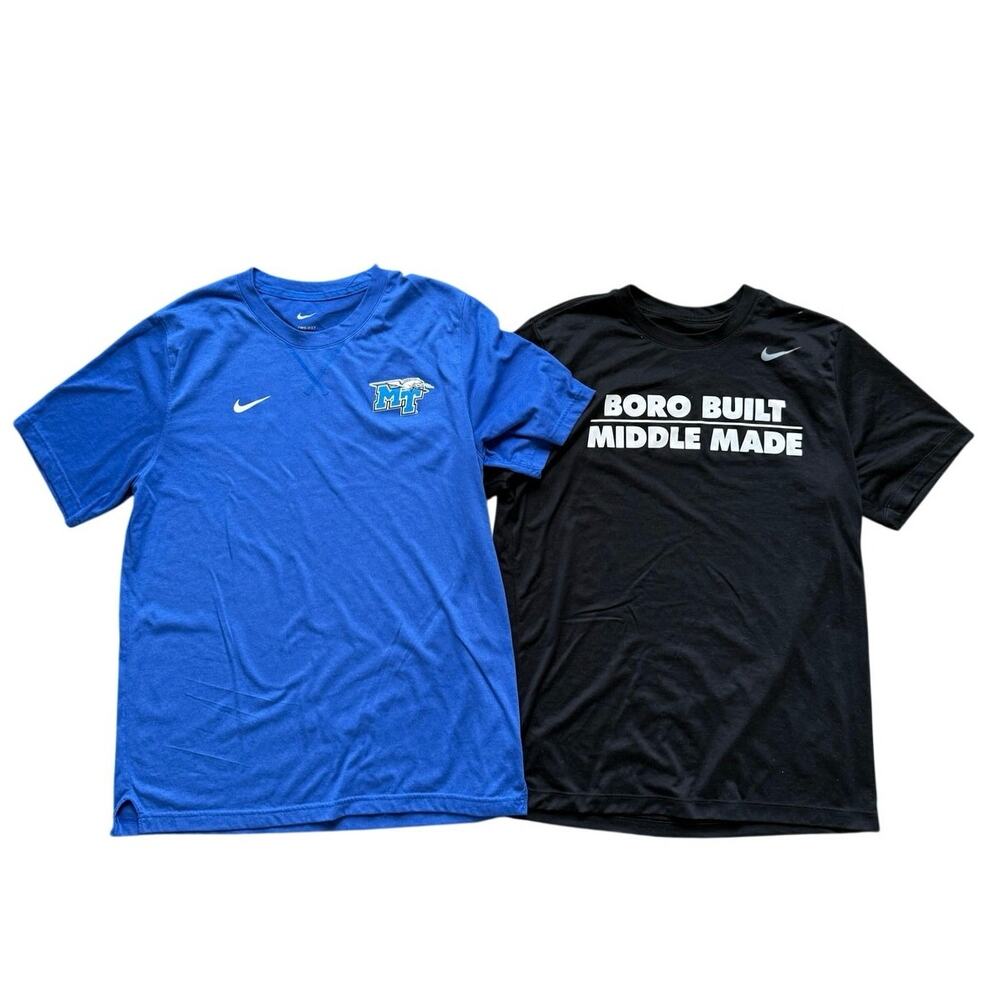 MTSU Football Team Issued Nike Dri-Fit T-Shirts Short Sleeve Men's Size Large
